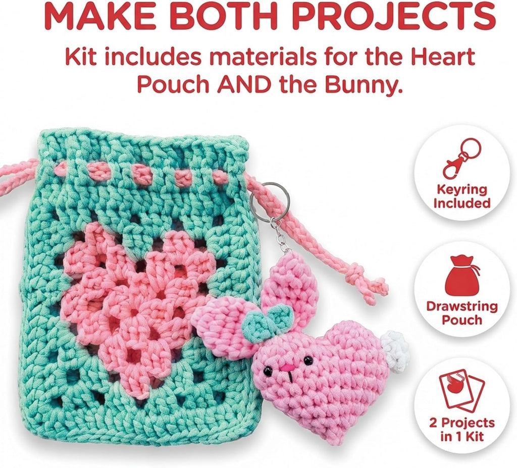 Make both projects - wimmsie beginner crochet kit for kids and adults