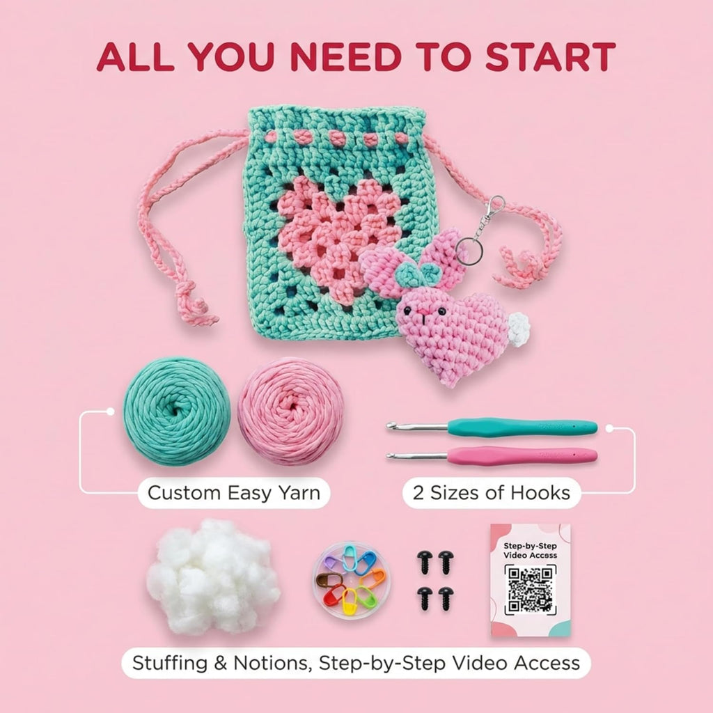 all you need to start - wimmsie beginner crochet kit