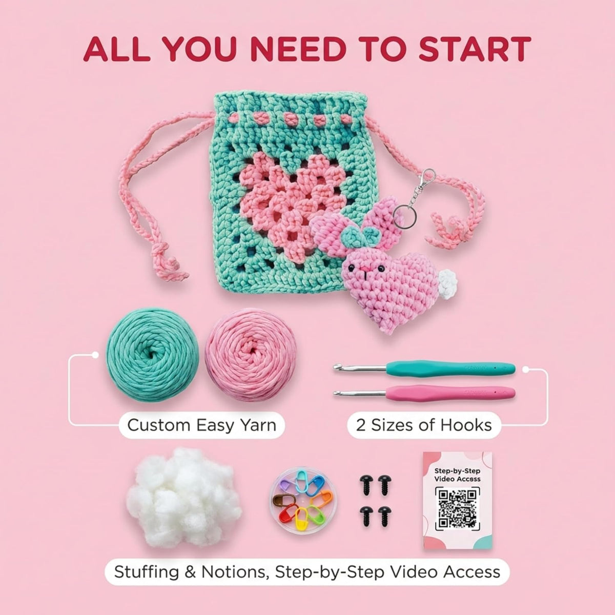 all you need to start - wimmsie beginner crochet kit
