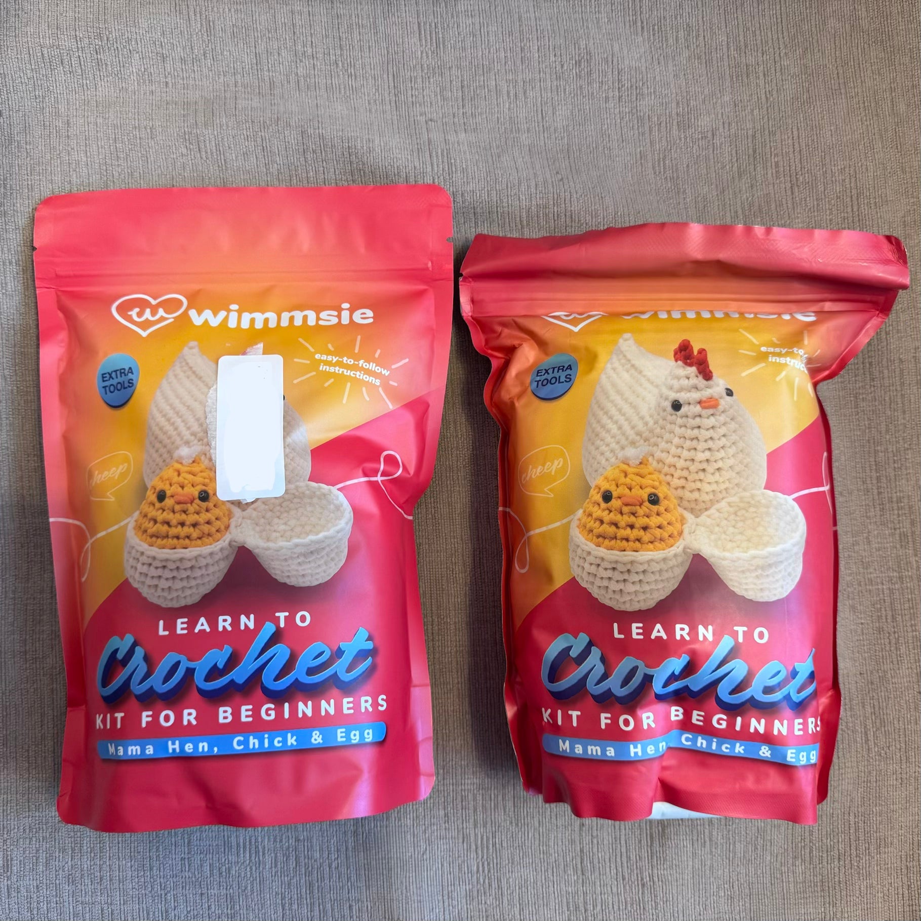 Wimmsie Crochet Kit — Chicken, Chick and Egg — packaging detail