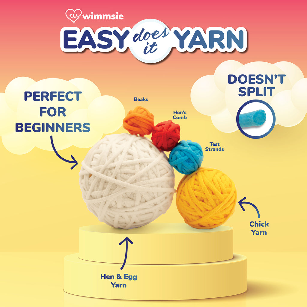 Wimmsie Chicken and Egg Crochet Kit — close-up detail